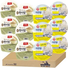 블루존 오뚜기 동원 즉석밥 2종 B (오뚜기 작은밥 130g x6+ 양반 현미밥 130g x6)