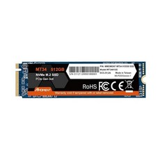 MMOMENT MT34 512GB SSD PCIe Gen3 NVMe M.2 2280 내부 솔리드 스테이트 드라이브 Gen3.0X4 읽기 속도 최대 2000MB/s 노트북, 512GB MMOMENT 141982 55619680, Gen3 MT34