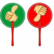 학생 YES NO 맞춤 손들기 답변, 1개, 찬성 반대 손짓 카드