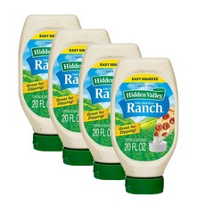 히든벨리 오리지널 랜치 샐러드 드레싱 앤 토핑 Hidden Valley Original Ranch, 591ml, 4개