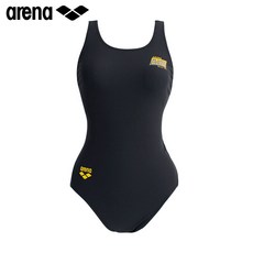아레나 일반 레이서백 블랙 여성 원피스 수영복 A4SL1LD03