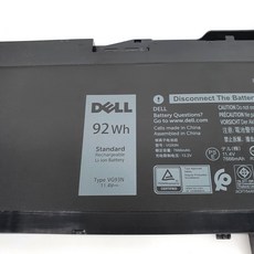 副廠 戴爾 DELL VG93N 電池 WFWKK GJKNX 3DDDG 93FTF P27s P72G P60F, 1個, VG93N 92Wh電池-保固三個月