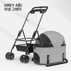 강아지 고양이 펫 유모차 애견유모차 강아지 개모차 고양이 일반형, K2L 클래식M 그레이 분리형 15kg