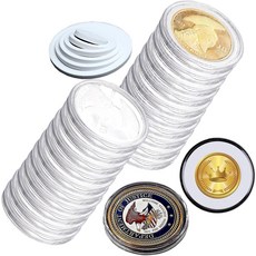 XYZundy 동전 컬렉션용 6 사이즈 폼 개스킷이 포함된 20개 46MM 캡슐 아메리칸 실버 이글 리버티 코인 하프 달러 비트 코인20개 흰색 개스킷202530354046MM, 20Pcs White Foam