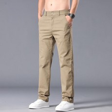 男士夏季薄款純棉直筒休閒褲
