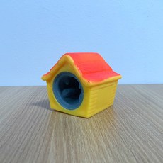 【 臺灣\齣貨 】創意新奇擠壓狗屋 捏捏樂減壓解壓 小狗擠壓盃髮洩 大人兒童玩具禮物【秦小姐精品店】, 1個, 紅色屋子灰色狗