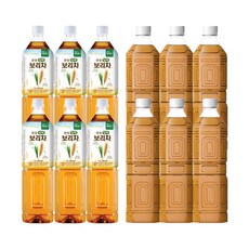 광동 밀싹보리차 1.5L + 밀싹보리차 무라벨 1.5L, 24개