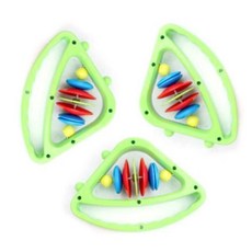 어린이집 음악교구 세모모양 한손탬버린 3p 2세 애기 호기심자극