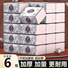 桃園市-出貨 加厚加量大包抽取式衛生紙整箱家用面紙餐巾紙, 1個, 廠家直銷：6包【加長加大】
