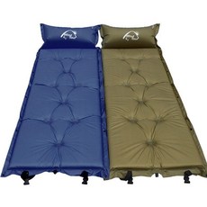 【開發票/統編】充氣床 氣墊 戶外可拚接單人自動充氣墊野餐加厚帳篷睡墊午休床墊雙人防潮墊子 可拚接充氣床 午休充氣墊qct6r0, 九點全色顏色隨機（厚2.5cm）