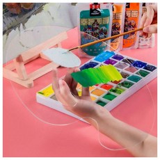 그림그리기 미술용품 작업도구 화구도구 굿드로잉 투명 아크릴 팔레트(30x40cm / 타원형), 그림그리기 미술용품 작업도구 화구도구 굿드로잉 투명 아