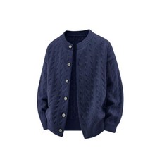 남자빨간가디건 레이어드 스웨터 라운드 따뜻한