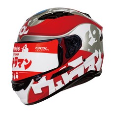 SOL SF-6 限量聯名 超人力霸王 全罩式安全帽 SF6 全罩式 雙層鏡 內墨鏡 安全帽, L/20mm