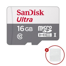 샌디스크 마이크로SD카드 울트라 SDSQUNR + SD카드 케이스, 1개, 16GB
