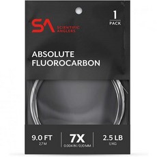 플라이낚시 낚시용품 과학 낚시꾼들의 절대 플루오로카본 소금물 리더 - 9피트 싱글 팩, 16 lb