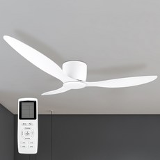 연하 저소음 천장실링팬 52인치 리모컨 포함 무상A/S 2년 모터 5년 보장, 화이트