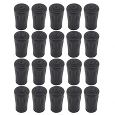 20 개/갑 트레킹 폴 노르딕 워크 스틱 지팡이 등반 교체 Alpenstock 야외 캠프 하이킹 프로텍터 캡 팁 고무, 20개