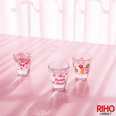 韓國大創 韓式 燒酒杯 玻璃 聚餐 韓文杯子, 1個, 春季(3入)