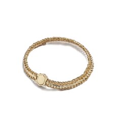 루시델리우스주얼리 14K 옐로 골드 스네이크 체인 브레이슬릿