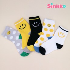 신꼬 아동양말 빅해피 중목(5켤레)