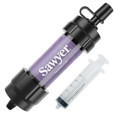 Sawyer Products 휴대용 미니 정수기 1세트, 필터만, 싱글, 퍼플