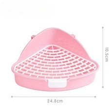 토끼 배변 트레이 화장실 동물 훈련기 코너 상자 페럿 햄스터 드래곤캣 기니피그 더치 펫, 1개, 3. Pink