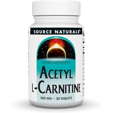 SOURCE NATURALS 乙酰左旋肉鹼錠 500mg, 30顆, 1罐