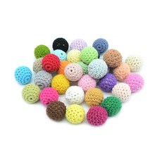 뜨개볼 마크라메 재료 모빌 악세서리만들기 니팅볼 세트, 10개, 08 진노랑, 16mm