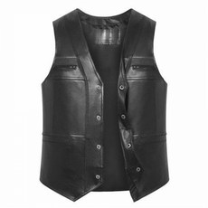 해피유통 남성 춘추 조끼 가죽 슬림 캐주얼 코트 조끼 jhlyt