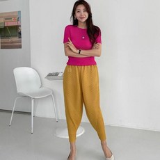 옷자락 여자 배기핏 승마바지 플리츠 밴딩 하렘 팬츠