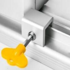 아일리브 창문 안전 방범 잠금 고정 장치 1구, 실버, 2개