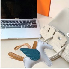 오렌지 백참가죽 백참 양가죽 가방참 태슬 1 드림퍼플 검은색 키홀더 말, 1개, D. 헤이즈 블루참깨프로이센 해협 블루