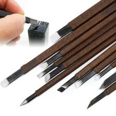 망간강 조각칼 전각도 5종 세트 조각도 도장칼 돌도장 인장재료, 1개