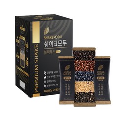 정담 2통+보틀 (쉐이크모두) 블랙푸드 420g 아침 식사대용 선식 단백질 검정곡물 국내산, 2개