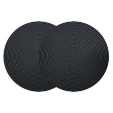더하리 국산 실리콘 인덕션 보호매트 (1+1), 블랙 25cm, 2개