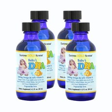 캘리포니아골드뉴트리션 유아영양 오메가3 1050mg DHA 비타민D3 함유 59ml 4팩, 4개