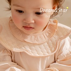 꿈과별 코튼 프릴 턱받이 스카프 침받이 케이프 넥카라, 베이지(B)