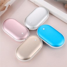 6000mAH 대용량 충전식 손난로 보조베터리 4종 핫팩 단체 판촉물 답례품 인쇄, 핑크