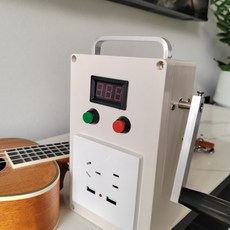 多功能手搖發電機便攜電源 附帶電壓表及USB充電接口, 1個, 無刷發電機+6*470法電容+30瓦