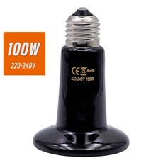 발열전구 온열 열등 1개 반려동물 파충류 열 램프 그늘 적외선 세라믹 방출기 치킨 도마뱀 거북이 Brooder 뱀 Coop 히터 가드, CHINA, 50W lamp