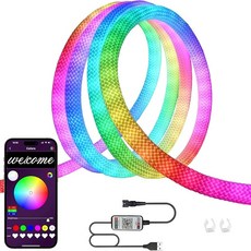 WS2812B WS2812B 5V USB LED 네온 스트립 1m IP67 방수 RGB IC