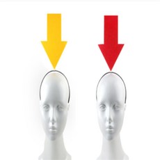 정그리마켓 위치표시 머리띠 웃긴소품 행사머리띠 재밌는소품, 레드