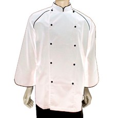 【布巾網】[全新現貨] 廚衣 / 廚服 / 廚師衣 / 廚師服 / 烘焙 西餐 中餐 /連襟款廚師服-長袖/主廚服