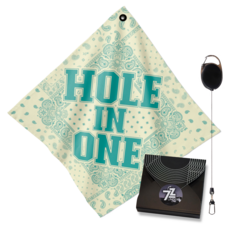 언더72 골프타올 릴와이어 클립형 세트 극세사 파크골프 겸용 선물용, 1세트, T86_홀인원_스카이
