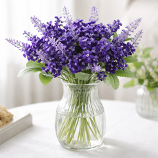 하스몰 조화 라벤더 플라워 꽃다발 인테리어 소품 4묶음, 1개, 딥퍼플