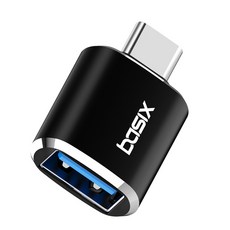 베이식스 A30 USB-C to USB3.0 아답터 OTG젠더 BASIX 고속데이터전송, 검정색, 1개