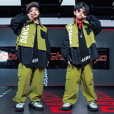 兔巴叮童裝 少兒街舞服裝兒童嘻哈套裝 hiphop表演服 現代舞練功服 架子鼓演出服 兒童舞蹈服 嘻哈街舞表演服 爵士