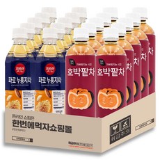 [한번에먹자] 500ml 차음료 혼합세트 / H햇반파로누룽지차 + 일화차시 호박팥차 / 각10개씩 총20페트, 20개