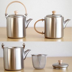 아이자와공방 스트레이트 티포트 400ml, 옆면 손잡이, 1개, 옆면손잡이