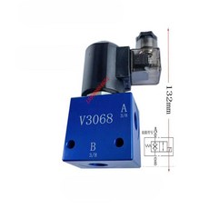 액세서리 수동 시스템 작동식 유압 조절 기계 조절기 릴리프밸브, 1개, 더블 스톱+튜브 블록(3/8전압)